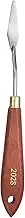 uxcell Palette Knife Painting Tool 1.77" x 0.47" Stainless Steel Teardrop Blade 7.87" Length Spatula Painting Pallet Knives with Hole Beech Wood Handle for Oil Acrylic Canvas, Red/Silver