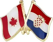 [Pinstant] Canada Canadian National Flag Crossed Flags Friendship Love Alliance Allies 1' Enamel Pin
