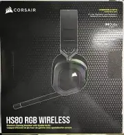 New CORSAIR HS80 RGB WIRELESS Premium Gaming Headset Black CA-9011235-NA