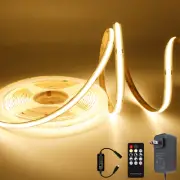 COB LED Strip Light Warm White, High Bright LED Strips with 2400LEDs, RF Remo...