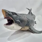 恐龍鯊魚巨齒鯊公仔 27CM 嘴巴可以打開關閉