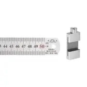 Stainless Steel Ruler with 30mm Scriber Block 20" Metric Inch Ruler, Silver Tone