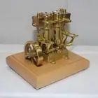 Mini Retro Vertical Double-cylinder Steam Engine Model Toy without Speed Reducer