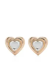 [Self-Portrait] crystal heart earrings