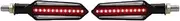 LED Indicator Blinkers Amber Lamp Accessories UN&IVE&RSAL Motorcycle Turn Signal Light Brake Light+Flowing Water Blinker Flashing Yellow LED Indicators Light(2PCS Red Amber)
