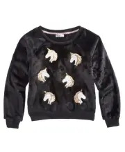 Epic Threads Big Kid Girls Unicorn Sweatshirt Size XL Color Deep Black