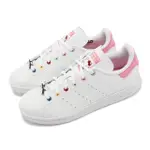 【ADIDAS 愛迪達】X HELLO KITTY 休閒鞋 STAN SMITH J 女鞋 大童鞋 白 粉 聯名 愛迪達(ID7230)