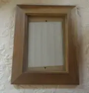 Prinz Picture Frame Acacia Wood W/Lt. Walnut Finish Holds 5" x 7" Photo Nwot
