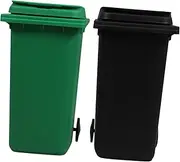 KAILIKETIY Organizer 2 Mini Trash Cans Desk Pencil Holder Creative Round Plastic Container Office Accessory