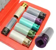 7pc 1/2" Dr Thin Wall Torque Socket Set (SAE)Wimagnetic & Protective Sleeve