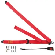 Front Static Seat Belt For Simca 1100 Estate 1967-1985 Red