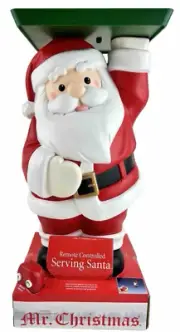 Mr. Christmas Serving Santa Tray Stand on Wheels with Remote 22" Tall