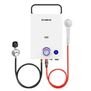 Camplux New 10L Portable Gas Water Heater System 2-in-1 Knob Outdoor Shower Kit