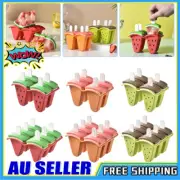 4/6 Cells Fruit Moulds Ice Cream Mold Icy Pole Jelly Pop Popsicle Maker Mould RL