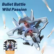 EVA Fighter Drone with HD Camera and Dual Battery RC, Quadcopter with Assisted Landing, Small Plane for Kids and Beginners