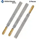 3 Farrier Rasp w/ Wooden Handle, Mini Hoof Rasp for Horse, Pigs, Goats, Calf ODM