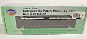 Shaxon MP155MA128-B 12-Port Category 5E Mini Patch Panel Wall Mount. BLACK