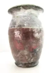 RAKU POTTERY Art Vase, Wheel-Thrown SIGNED