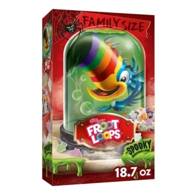 Halloween Froot Loops Spooky Marshmallows Cereal Family 18.7 oz