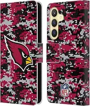 Head Case Designs Officially Licensed NFL Digital Camouflage Arizona Cardinals Graphics Leather Book Wallet Case Cover Compatible with Samsung Galaxy S24 5G