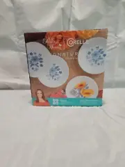 Set of 4 Pioneer Woman Signature Corelle Evie Blue Appetizer Plates