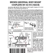 Micro Trains ~ N Scale ~ New ~ BROWN Universal BMC ~ 2 pr (1025-1B) ~ 00102010