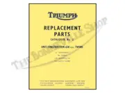 1964 Triumph T120 Bonneville, 6T Thunderbird, TR6 Trophy Parts Book #2 PN# 99...