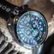 BOMBERG【炸彈錶】BOLT-68 系列 藍色珍珠骷髏計時碼錶
