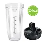 AU Blender Replacement Cup with Scale Spout Out Lid fit for Nutri Ninja Auto IQ