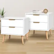 ALFORDSON 2x Bedside Table Nightstand Side Cabinet Scandinavian White