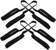 Mipcase 4pcs Yoga Mat Straps Mat Sling Travel Yoga Mat Thick Yoga Accessories Yoga Mat Carrying Belt Yoga Mat Tie Band Carrying Strap Easy-Cinch Stretching Mat Carrier Oxford Cloth Black