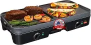 Parrilla Y Plancha 2 En 1 Electrica Reversible Antiadherente Gran Potencia NUEVO