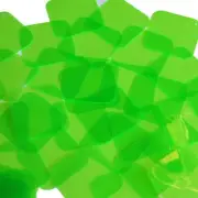 Square Diamond Vinyl Shape 1.5" Green Go Go Fluorescent Edge Glow