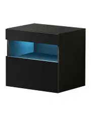 [Artiss] LED Bedside Table in Black