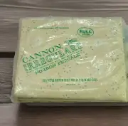 Vintage Cannon FULL Fitted Sheet EYELET Lace Pattern Yellow Ecru Percale Irregul