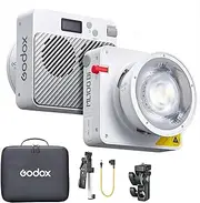 GODOX ML100Bi Kit2 Portable LED Video Light with V-Mount Battery Holder, Bi-Color 2800-6500K COB, Supports DC/V-Mount Battery/USB-C Power Bank, TLCI97 CRI98 Continuous Light for Videography