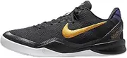 [Nike] Kobe 8 Big Kids' Basketball Shoes (FN0266-002, Black/White/Court Purple/University Gold)