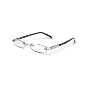 Cross Dickens Rimless Reader Eye Glasses Reading Eyeglasses +1:50 Silver/Black
