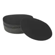 Sandpaper Round 180x180mm 120 Grit 50 Pcs Black Hook & Loop Sanding Sheets