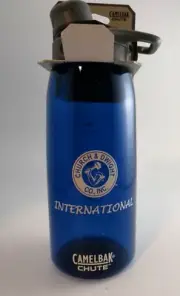 CamelBak Chute BPA Free Reusable Water Bottle 32oz Blue Bluegass Custom Logo New