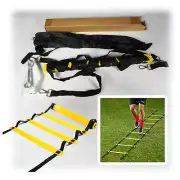 1x 8 Rung Flat Agility Speed Ladder Fitness Training - CARIBINERS + WITH ANCHORS