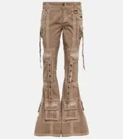 [Blumarine] Blumarine Embellished low-rise flared jeans AU 12 neutrals