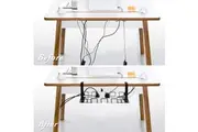 2 pack Under Desk Cable Management Tray, Black