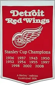 NHL Detroit Red Wings Dynasty Banner