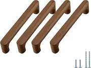 [Evionlin] 3.78 in walnaut 8 pcs Round Wooden Drawer Pulls cabinets Handle Kitchen Door