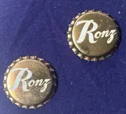 2 VINTAGE RONZ BEER CROWNS COLUMBUS NEBRASKA UNUSED COND 1950-1954