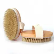 2 Pcs Dry Brushing Body Brush,Natural Bristle Exfoliating Body Scrubbers for ...