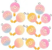 ULDIGI Create Your Own Jewelry 20pcs Lollipop Shape Resin Charms Pendants DIY Necklace Bracelet Accessories