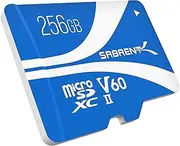 SABRENT Rocket V60 microSDXC Memory Card | 256GB, V60 Specification, 8K Video, A1, UHS-II Compatible (SD-MT60-256GB)