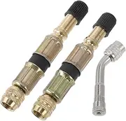X AUTOHAUX 1 Set 135 Degrees Copper Tire Valve Extension with Flexible Plastic 75mm Tyre Valve Stem Extender for Car Motorcycle RV Truck Bike